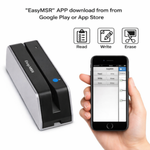 Skimmers  MSR-X6(BT) MSRX6BT Magnetic Stripe Card Reader Writer Encoder Mini Portable | Product information MSR X6(BT) is the world only bluetooth manual swipe smallest magnetic card reader/writer,  Product Dimensions	‎5.5 x 1.5 x 1.5 inches Item Weight	‎1.01 pounds ASIN	‎B0105YP5NW Item model number	‎MSR-X6BT Best Sellers Rank	 #278 in Computer Memory Card Readers Is Discontinued By Manufacturer	‎No ‎ Manufacturer	‎Deftun