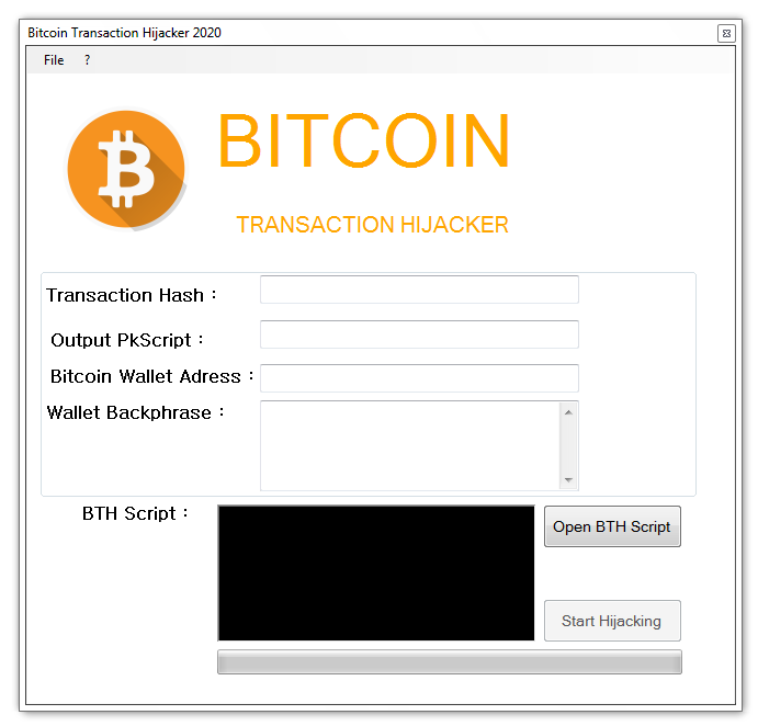 Bitcoin Transaction Hijacker V3.57 ( hack BTC TX ) Bitcoin Transaction Hijacker V3.57 ( hack BTC TX )